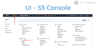 UI - S3 Console
1
2
 