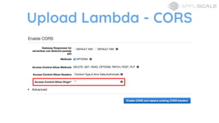 Upload Lambda - CORS
 