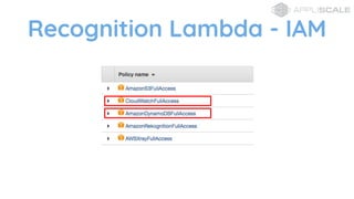 Recognition Lambda - IAM
 
