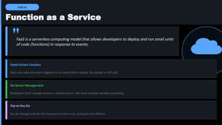 Comprehensive Overview of Serverless Computing and Function as a ...