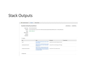 Stack	
  Outputs
 