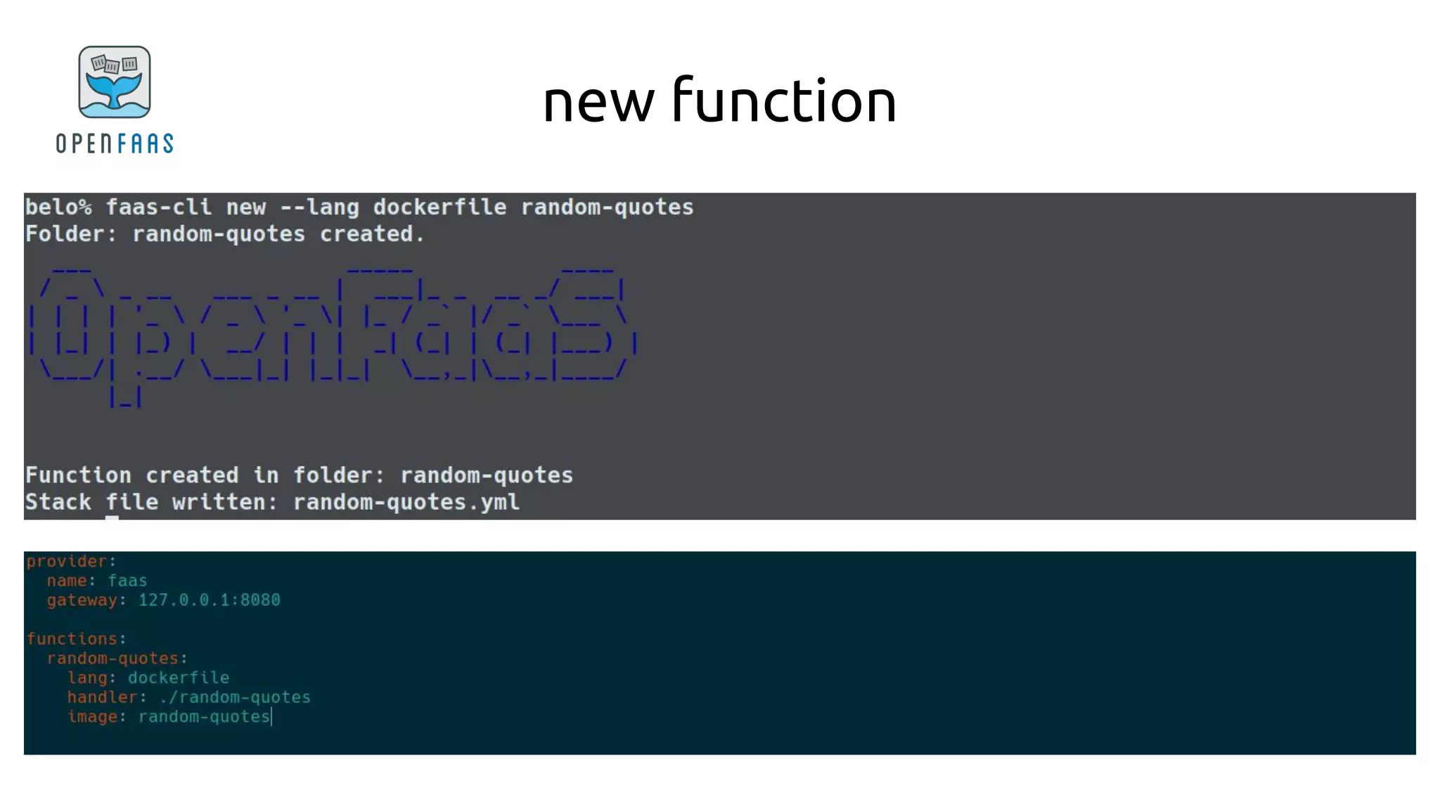 new function
 