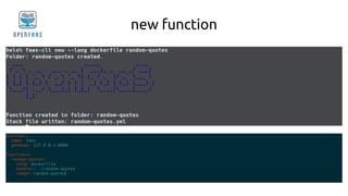 new function
 