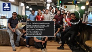 Vitor Tadashi Uno Nishimura
vitor.tadashi@outlook.com
Github: vitor-tadashi
Linkedin: vitor.tadashi
Twitter: tadashera
Instagram: @vitor
 