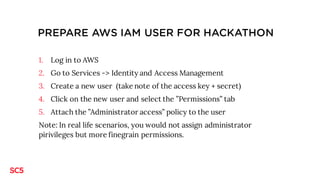 PRE-TAKEOFF CHECKLIST (1/3)
q A laptop with Node 4 (recommended), 5 or 6 installed
q An AWS account (https://aws.amazon.com/free)
A credit card is required although no charges should occur from this workshop
q AWS CLI (optional)
(http://docs.aws.amazon.com/cli/latest/userguide/installing.html OR
”brew install awscli” for OSX homebrew users)
Getting prepared
 