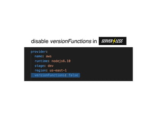 disable versionFunctions in
 