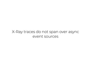 X-Ray traces do not span over async
event sources
 