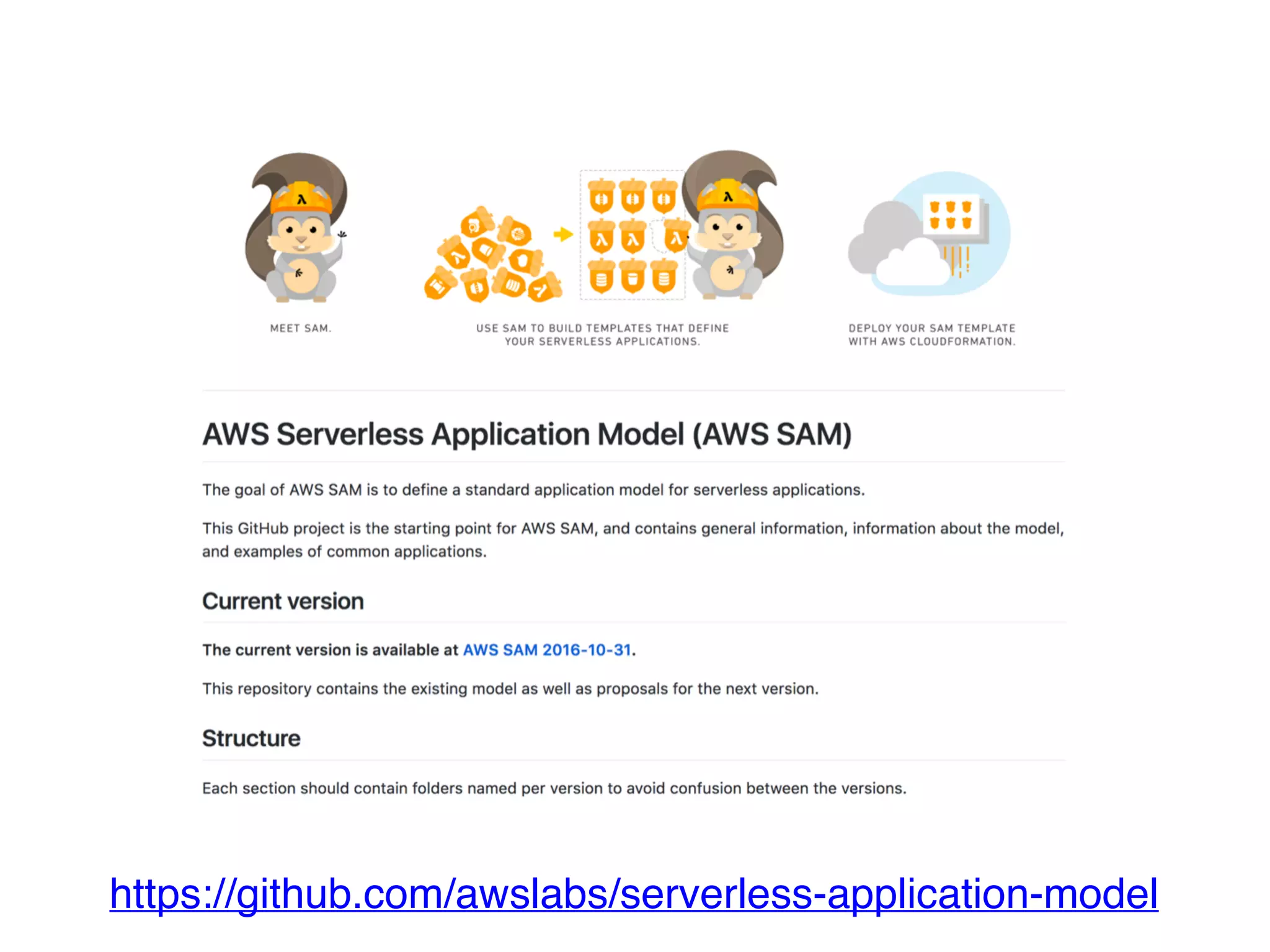 https://github.com/awslabs/serverless-application-model
 