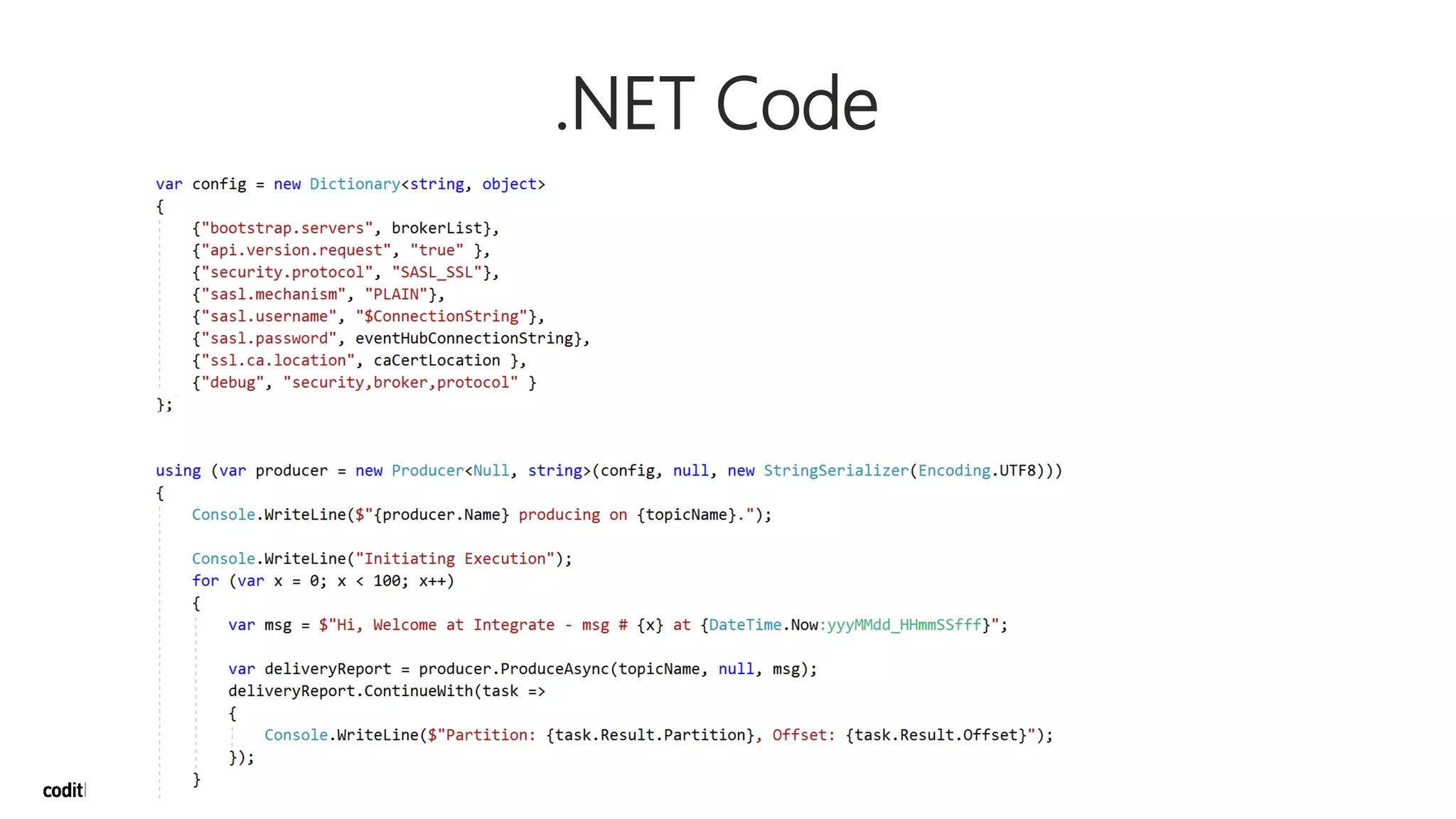 .NET Code
 