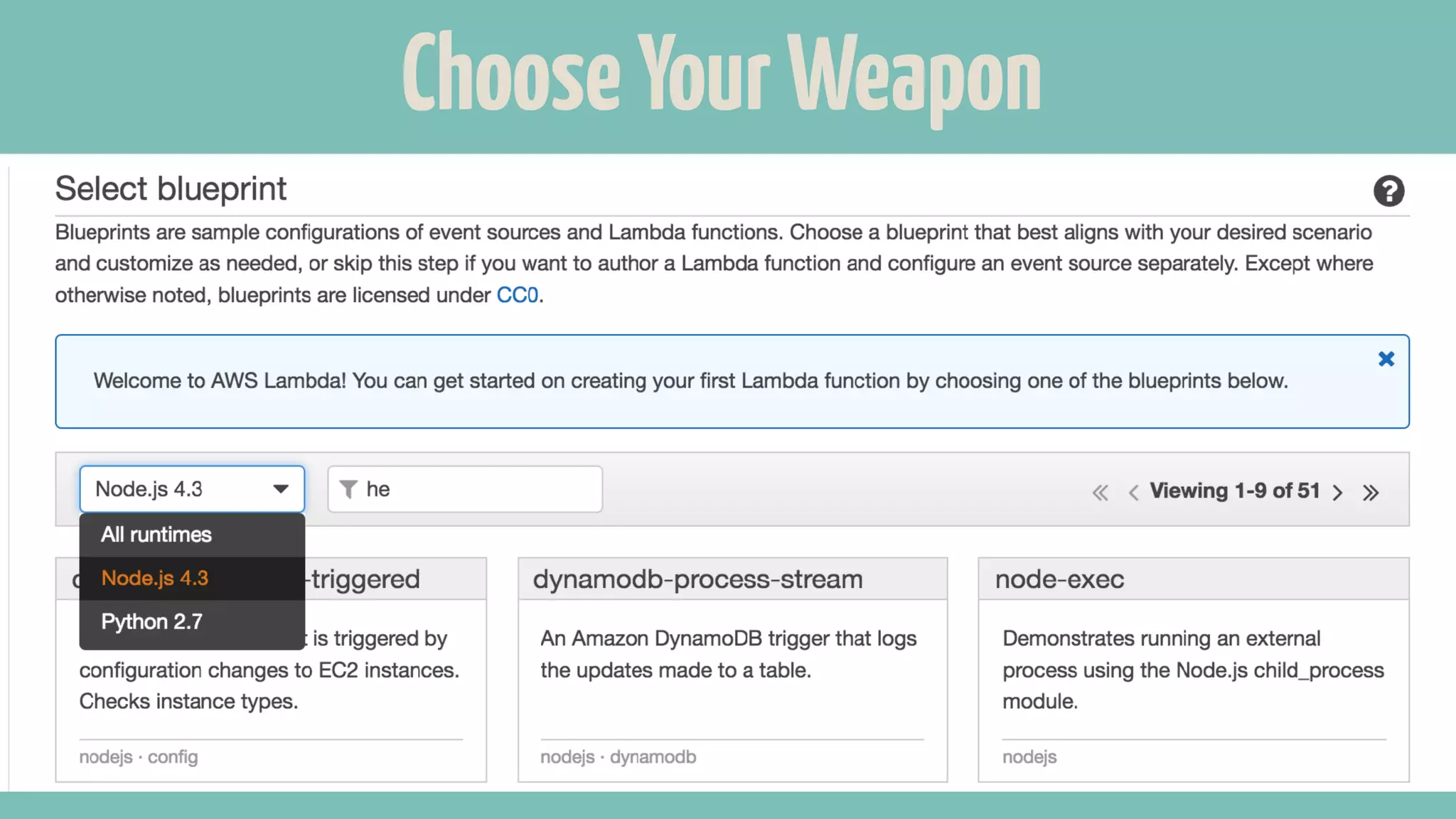 ChooseYourWeapon
 