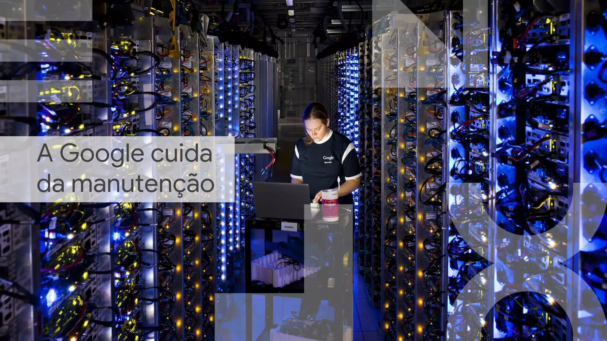 A Google cuida
da manutenção
 