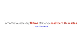 Amazon found every 100ms of latency cost them 1% in sales.
http://bit.ly/2EXPfbA
 