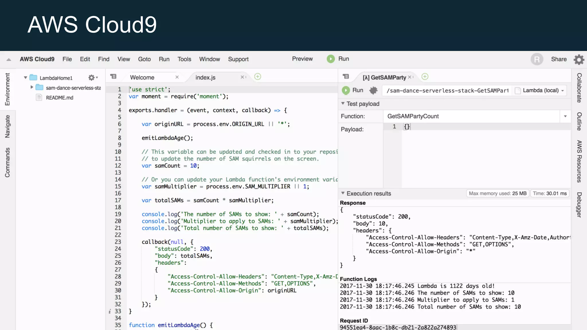 © 2018, Amazon Web Services, Inc. or its Affiliates. All rights reserved. AWS Cloud9 