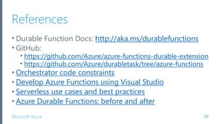 Serverless Orchestration with Azure Durable Functions | PPTX | Cloud ...