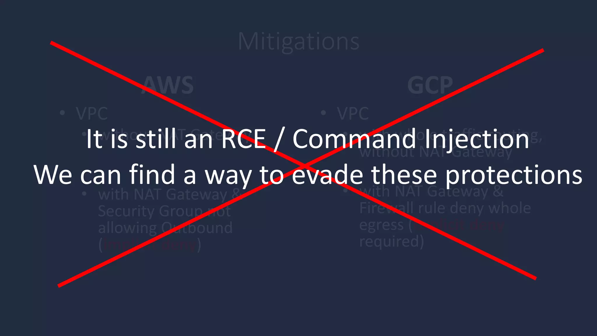 It is still an RCE / Command Injection
We can find a way to evade these protections
 