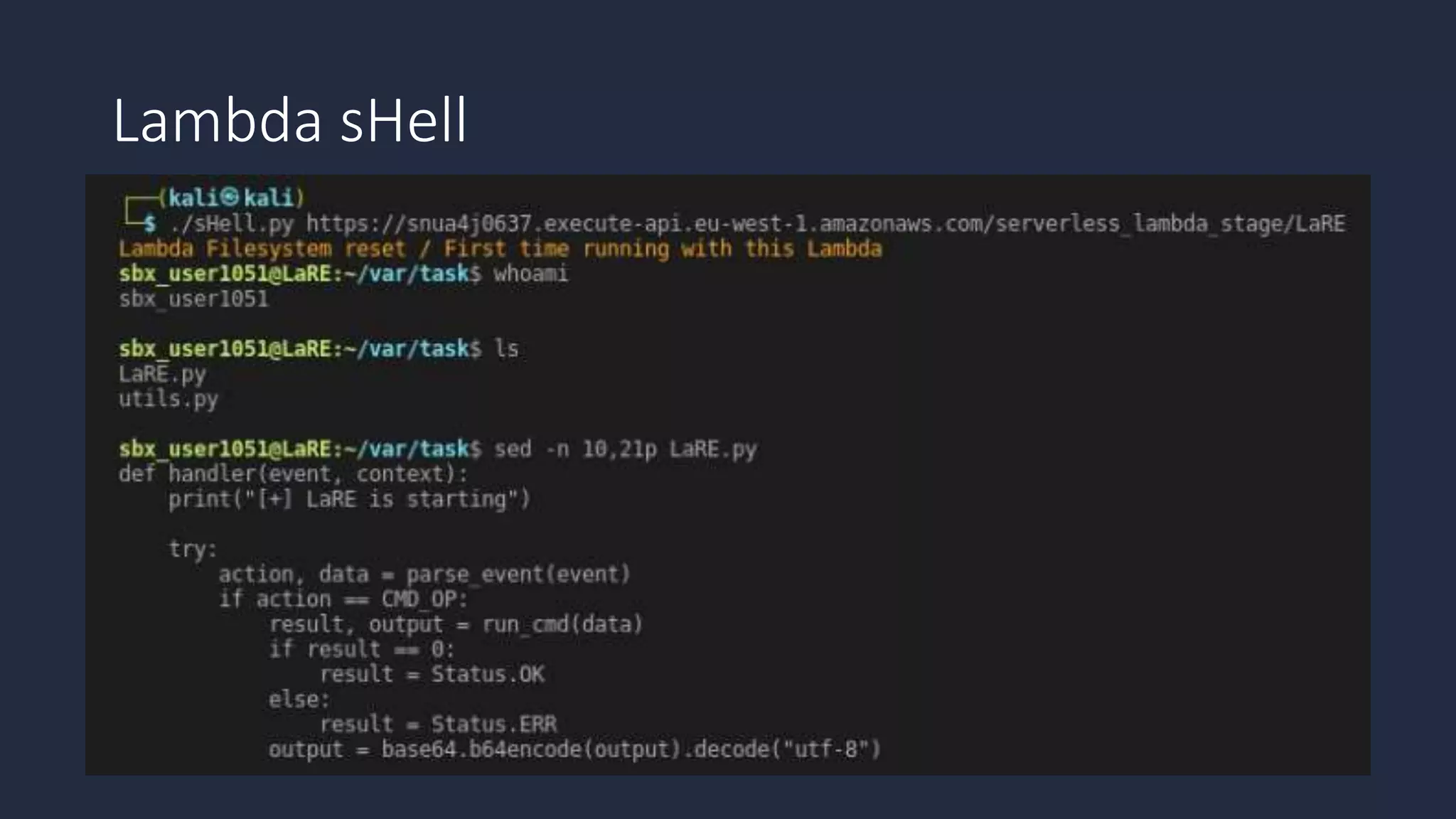 Lambda sHell
 