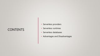 Serverless computing | PPTX