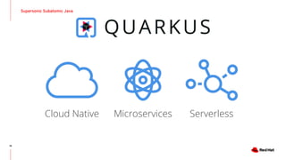 Supersonic Subatomic Java
Cloud Native Microservices Serverless
18
 