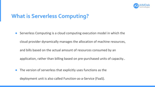 What is Serverless Computing? | PPTX