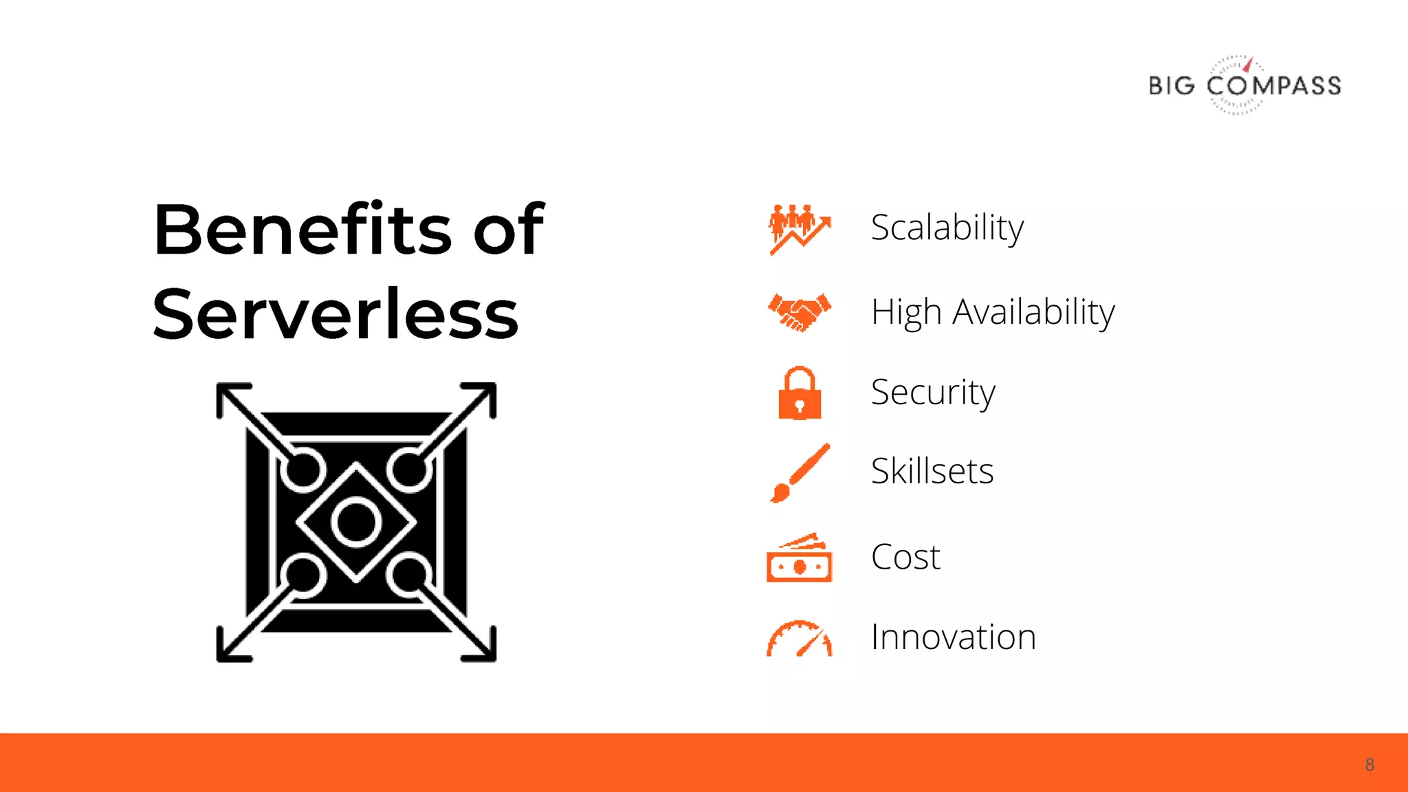 8
Cost
Scalability
Skillsets
Security
High Availability
Innovation
 