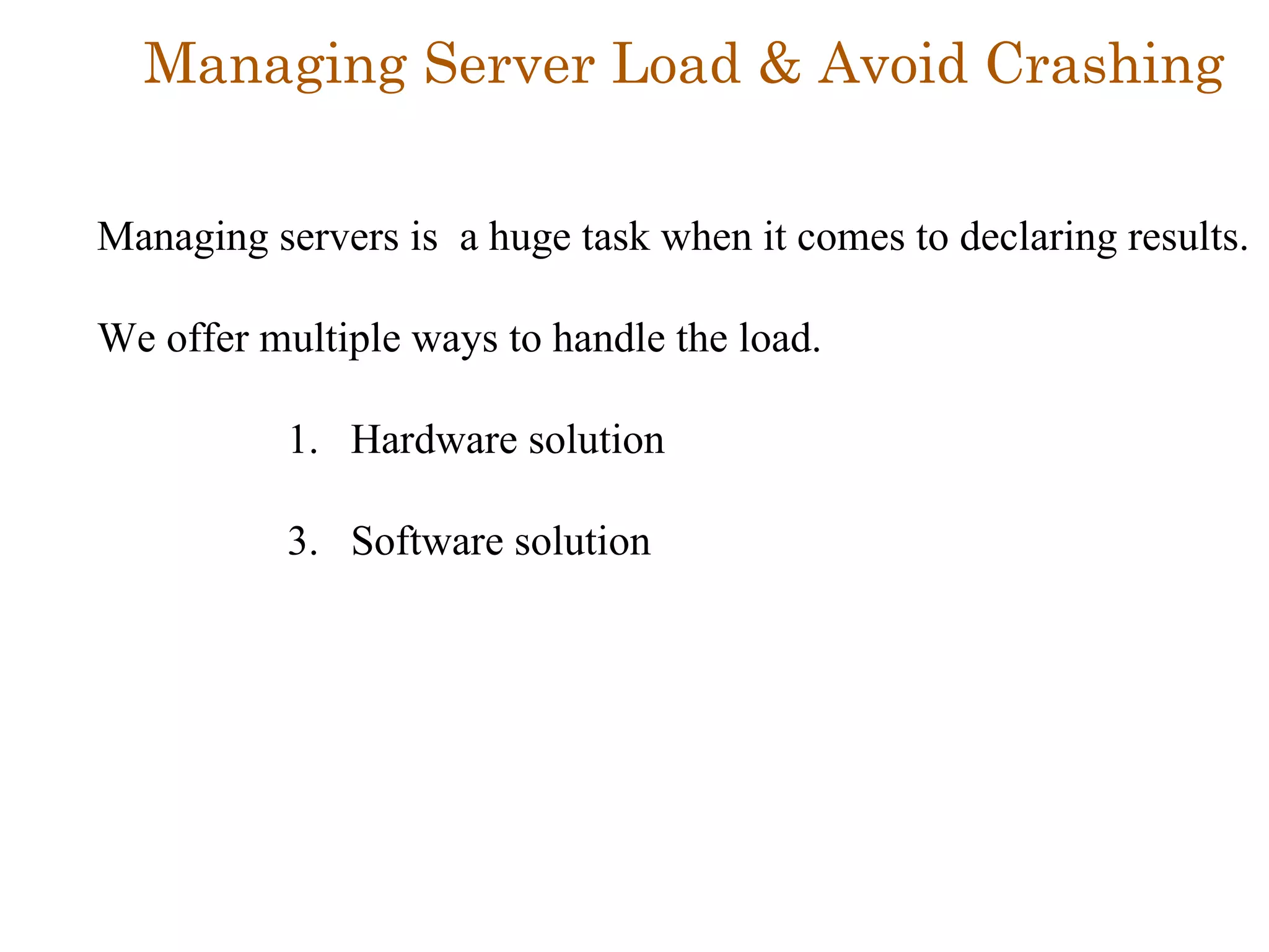 Server load balancing ppt