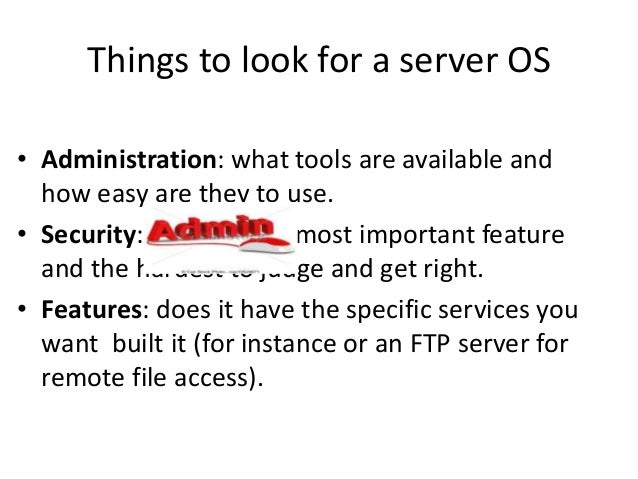 Best Server operating systems and their features