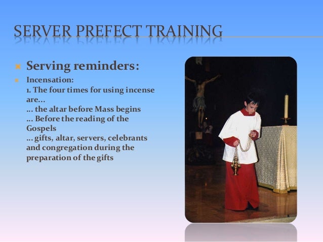 Altar Server Prefect training