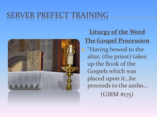 Altar Server Prefect training