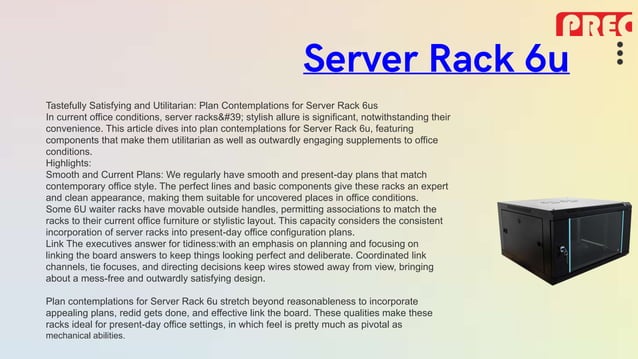 Server Rack 6u | PPTX | Technology & Computing
