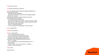FROM php:7-fpm-alpine
ENV DEBIAN_FRONTEND=noninteractive
RUN echo '@testing http://nl.alpinelinux.org/alpine/edge/testing' >>
/etc/apk/repositories && 
apk update && apk upgrade && 
apk add git curl zlib-dev libmemcached-dev shadow@testing && 
git clone --branch php7
https://github.com/php-memcached-dev/php-memcached
/usr/src/php/ext/memcached && 
cd /usr/src/php/ext/memcached && 
docker-php-ext-configure memcached --disable-memcached-sasl && 
docker-php-ext-install bcmath zip pdo_mysql memcached pcntl && 
docker-php-ext-enable opcache && 
usermod -u 1000 www-data && 
rm -rf /usr/local/src/* /var/cache/apk/* /tmp/* /var/tmp/*
ADD . /var/www/html/
WORKDIR /var/www/html
RUN rm -rf ./docker && 
chown -R www-data.www-data . && 
curl -sS https://getcomposer.org/installer | php --
--install-dir=/usr/local/bin --filename=composer && 
composer config --global github-oauth.github.com
osdc47a9835779cb32c0d06dafeb83fkx69331sdw5 && 
mkdir -p ~/.ssh && 
echo -e "Host github.comntStrictHostKeyChecking non" >>
~/.ssh/config && 
composer install --no-dev --no-interaction --no-progress
--no-scripts --optimize-autoloader
EXPOSE 9000
CMD ["php-fpm"]
 