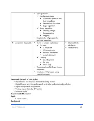 National Competency Based Curriculum for Computer Programming Level 6 ...