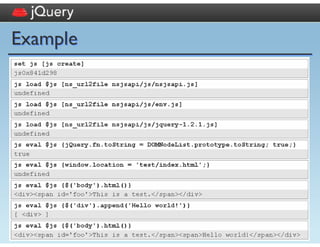 Server-Side JavaScript with jQuery and AOLserver