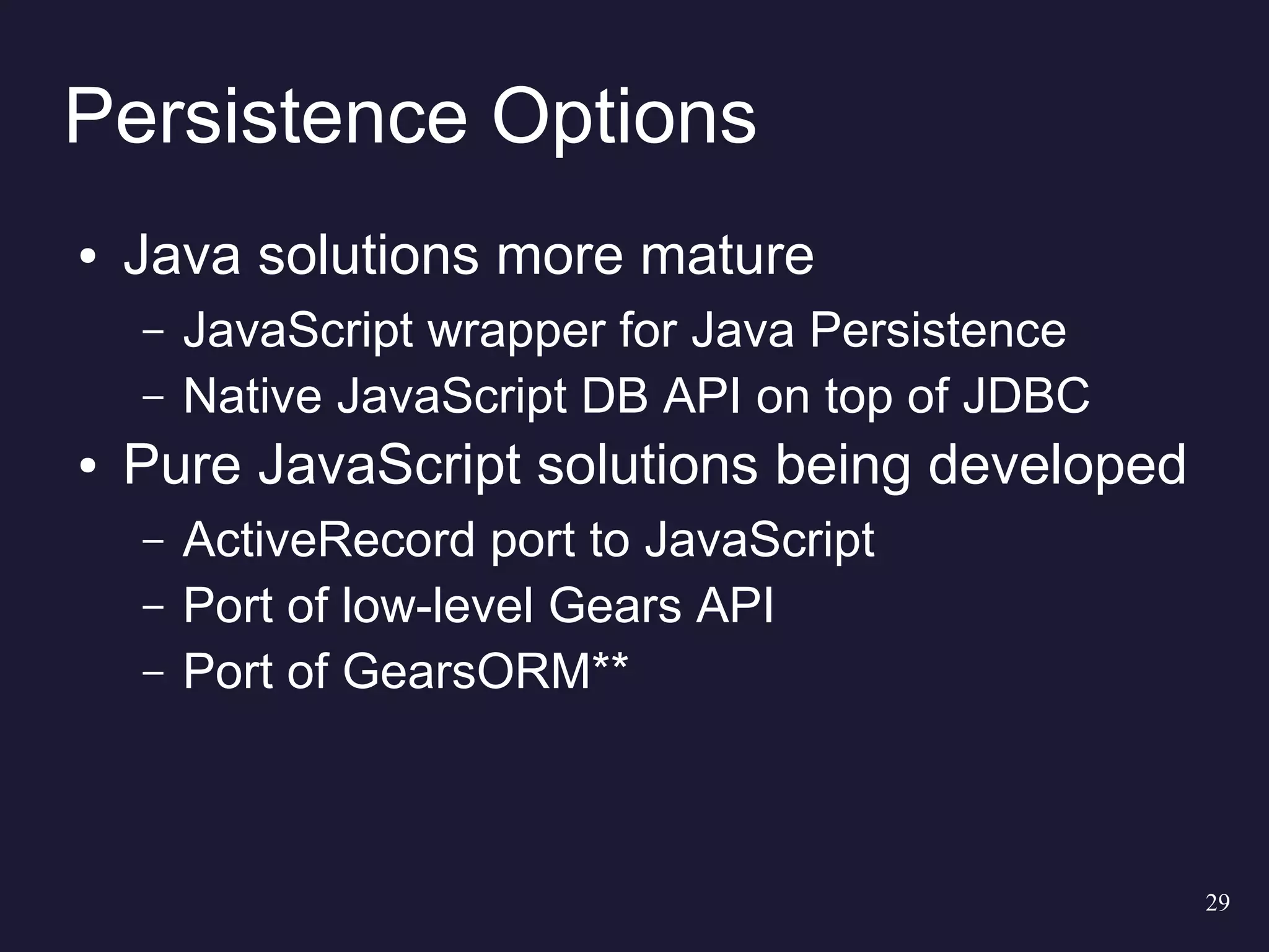 Server Side Javascript