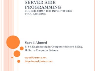 Server side programming | PPT