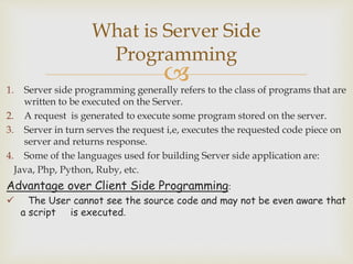 Server side programming | PPTX
