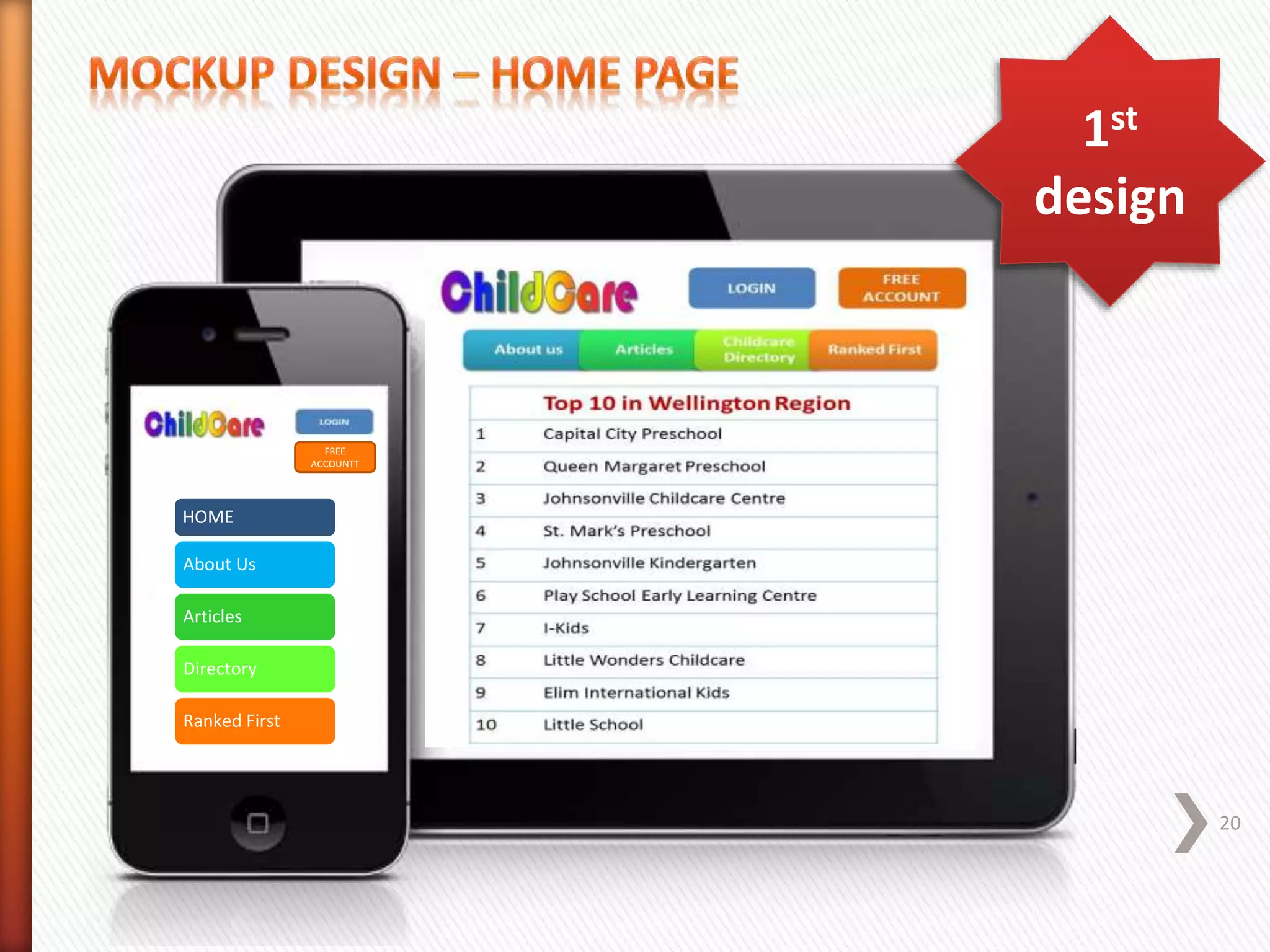 1st
design
HOME
About Us
Articles
Directory
Ranked First
FREE
ACCOUNTT
20
 