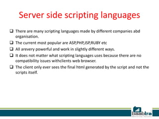 Server side scripting | PPT