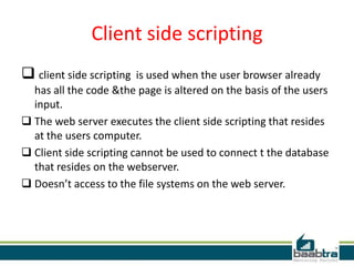 Server side scripting | PPTX