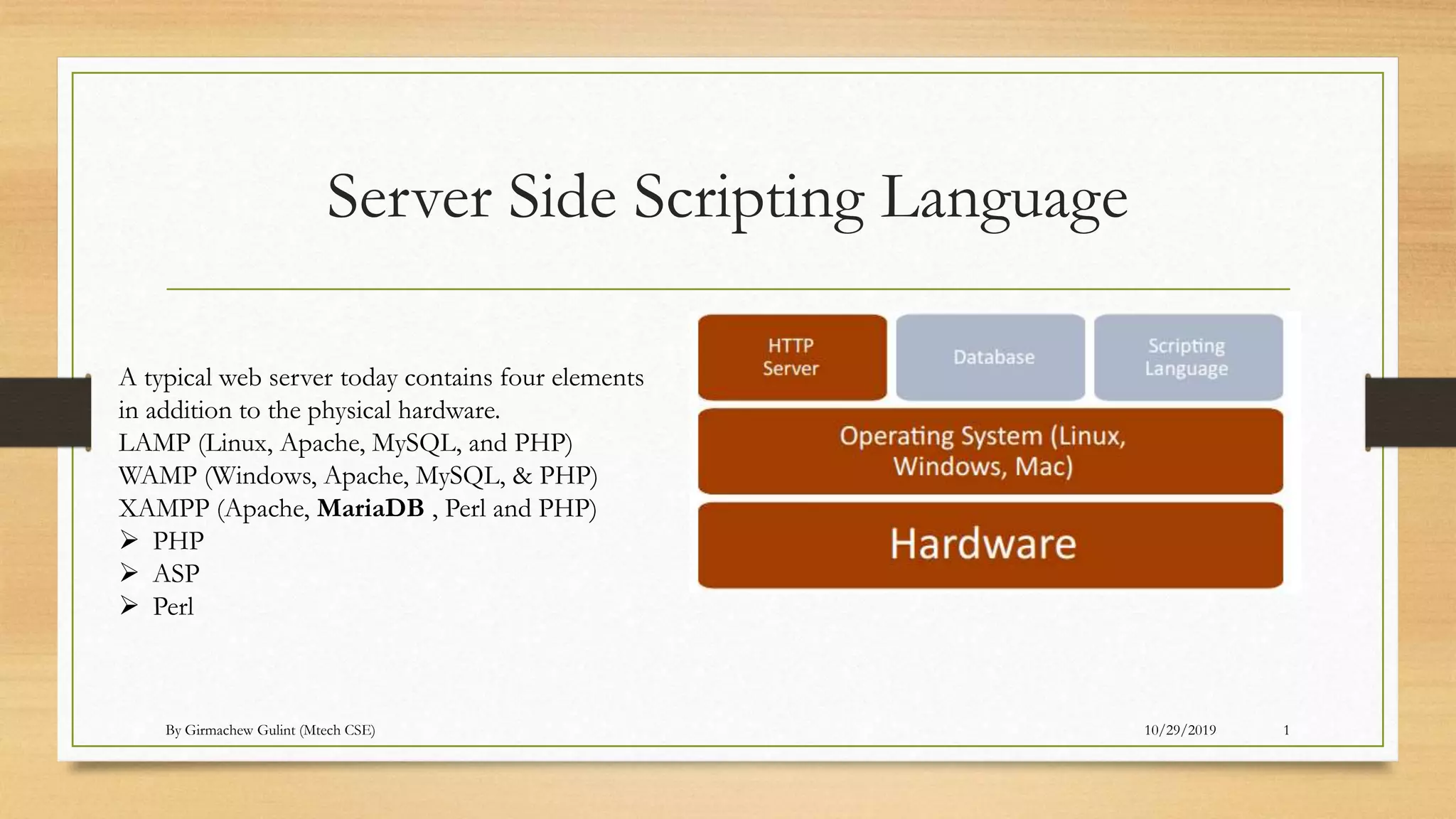 Server side scripting language | PPT