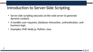 Server_Side_Scripting_Presentation for web tech | PPTX