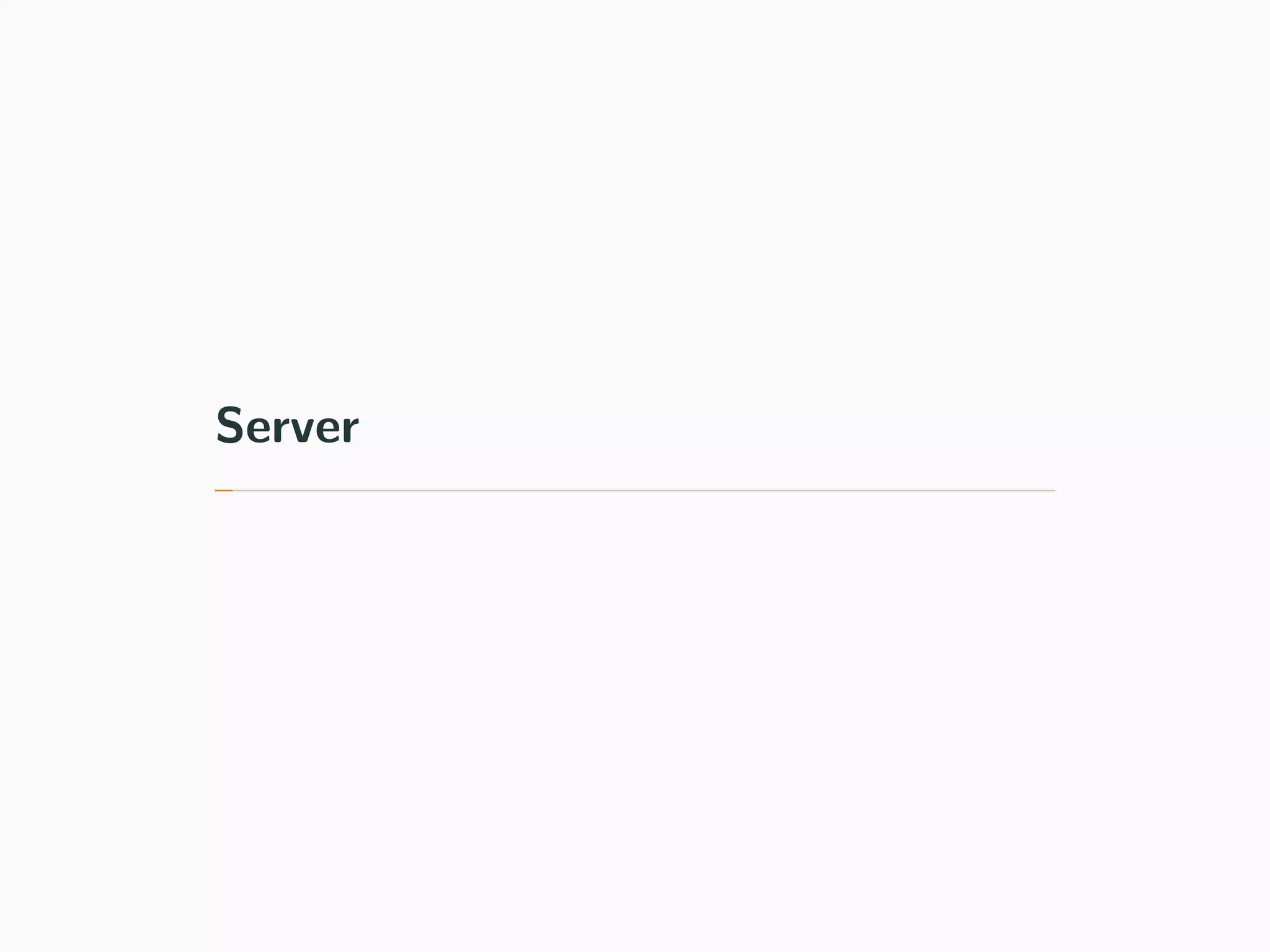 Server
 