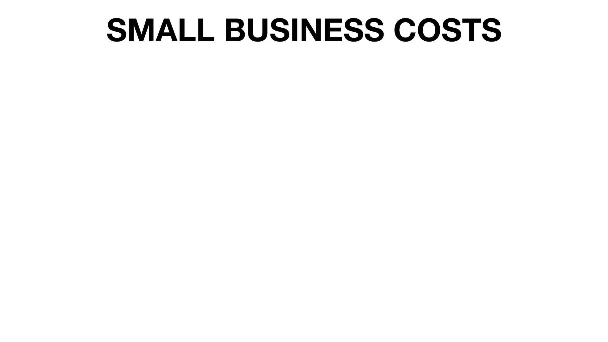 SMALL BUSINESS COSTS
 