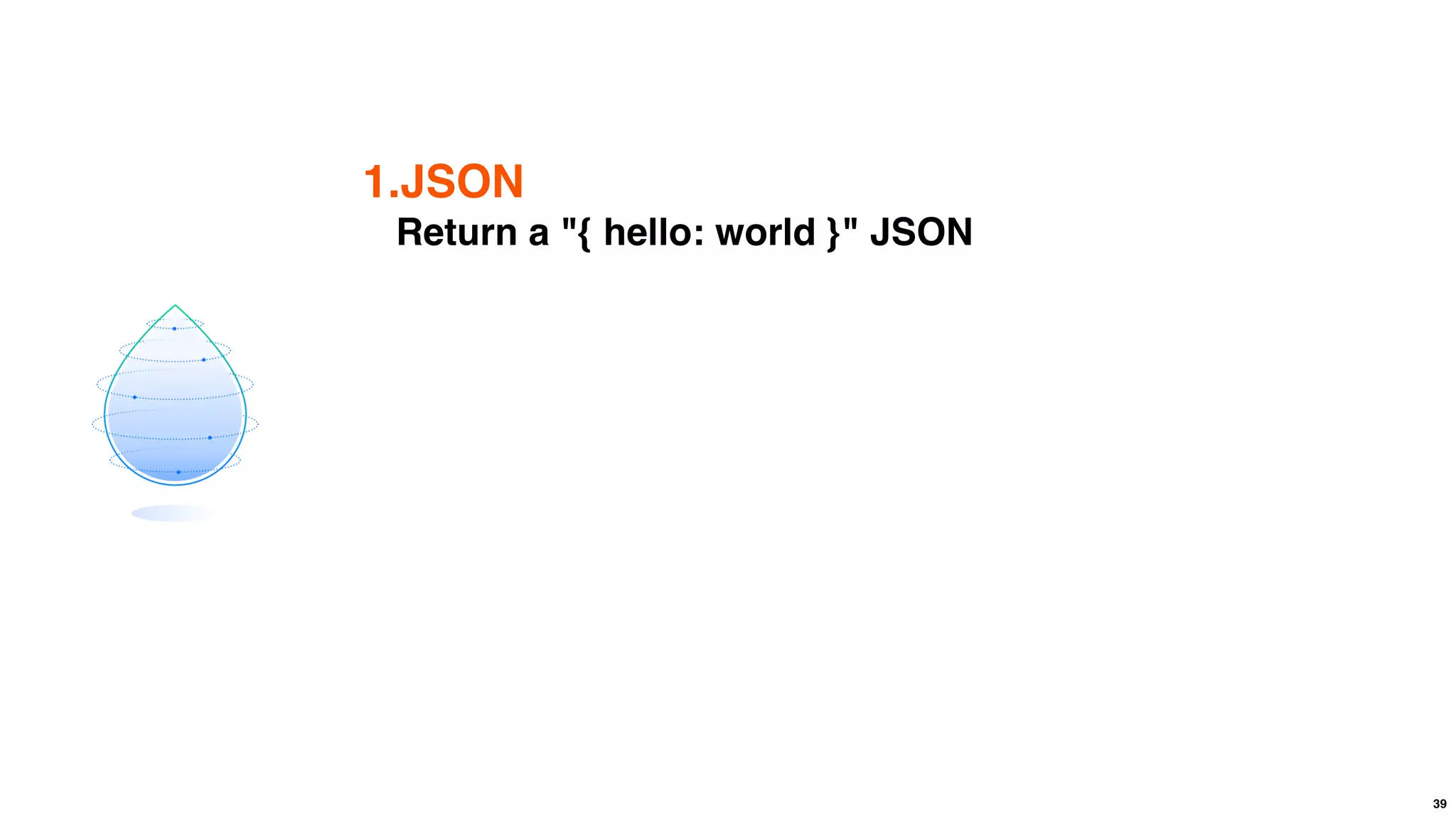 39
1.JSON 
Return a "{ hello: world }" JSON
 