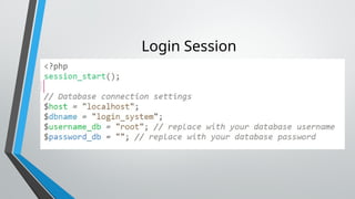 Login Session
 