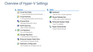 Overview of Hyper-V Settings
 
