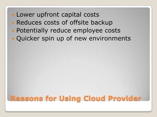 Cloud Database Providers