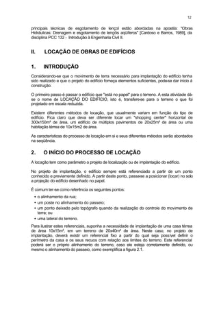 Serviços preliminares de construção