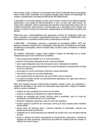 Serviços preliminares de construção