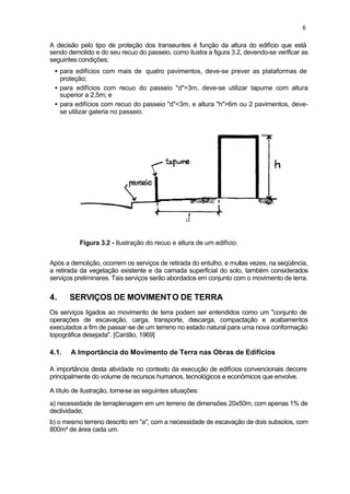 Serviços preliminares de construção
