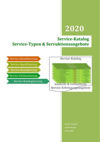2020
Paul G. Huppertz
servicEvolution
06.04.2020
Service-Katalog
Service-Typen & Servuktionsangebote
 